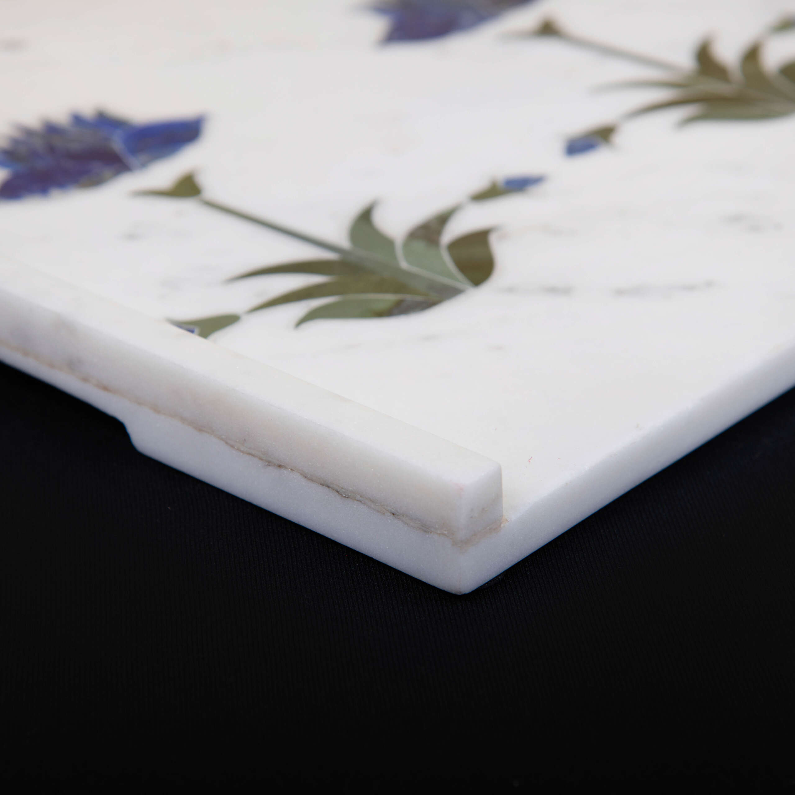 Handcrafted Marble Inlay Tray - Image 5